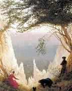 Caspar David Friedrich Chalk Cliffs on Rugen Germany oil painting artist